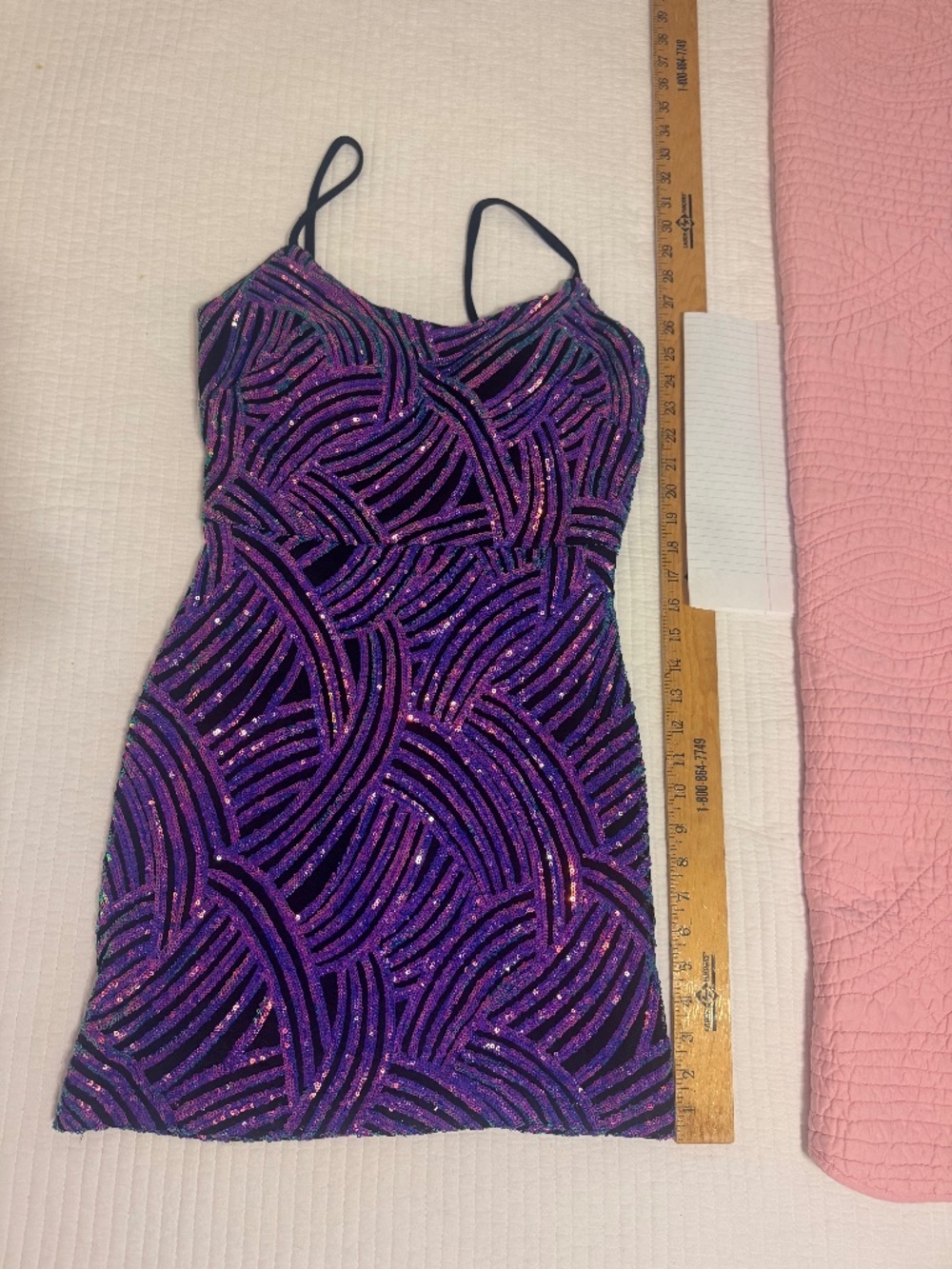 Purple sequin dress